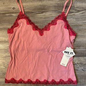 NWT Pink Beaded Cami